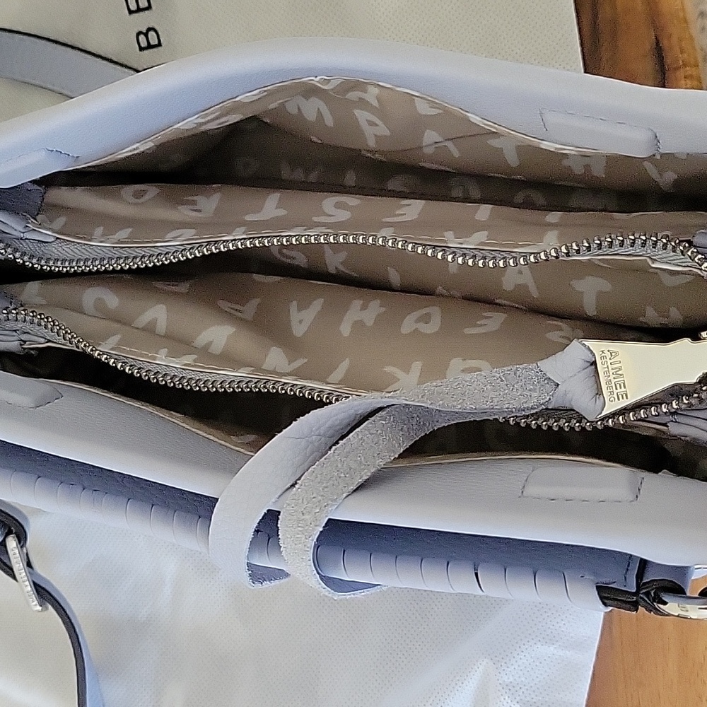 Aimee Kestenberg Light Blue Convertible Crossbody Shoulder Bag - Picture 9 of 9
